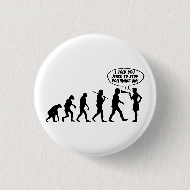 Evolution der Pfefferspray benutzenden Frauen - Lu Button (Vorderseite)