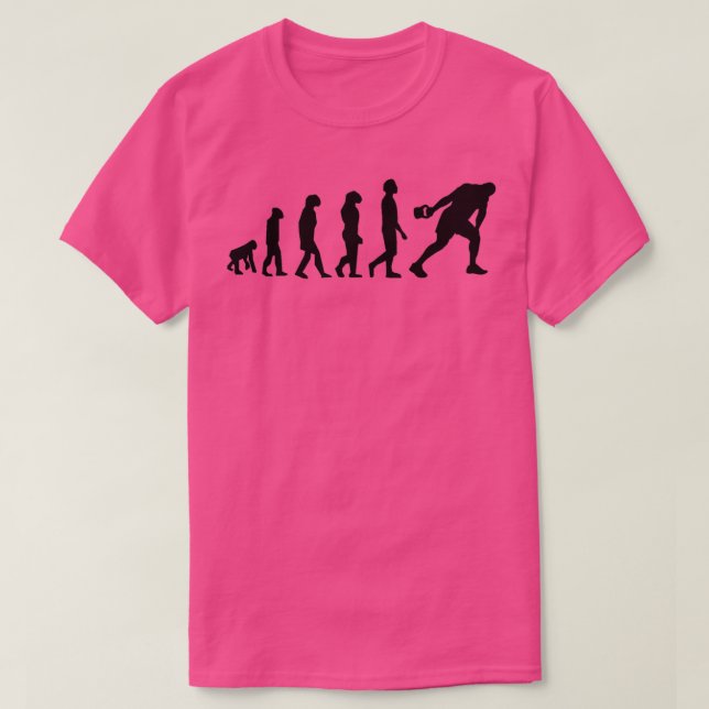 Evolution der Wintersportler T-Shirt (Design vorne)