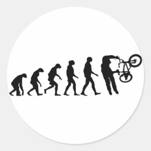 Evolution des BMX Runder Aufkleber
