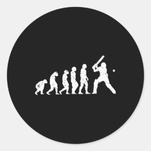 Evolution des Cricket 1 Runder Aufkleber