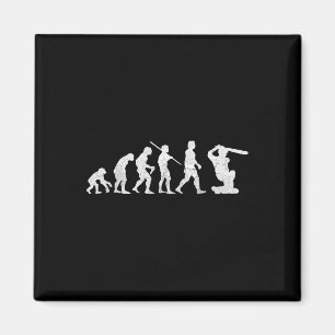 Evolution des Cricket-T-Shirts Lustiges Clic World Magnet