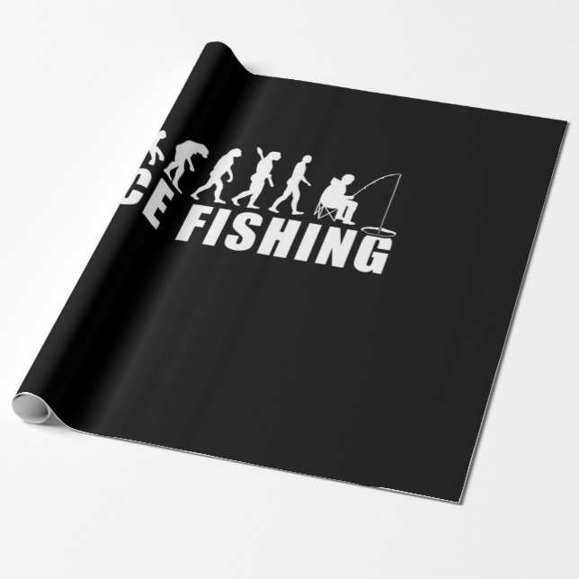 Evolution des Eisfischfangs Geschenkpapier (Ungerollt)