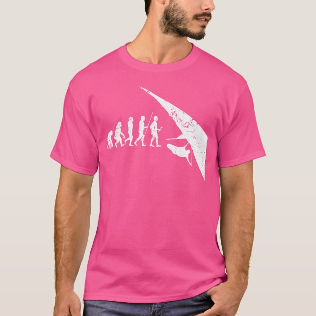 Evolution des Extremsports von Hang Gliding T-Shirt (Vorderseite)