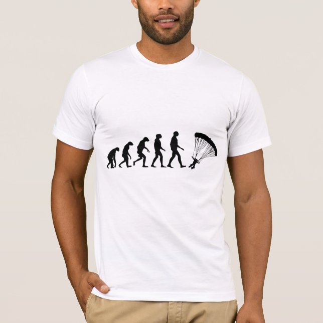 Evolution des Fallschirmspringens T-Shirt (Vorderseite)