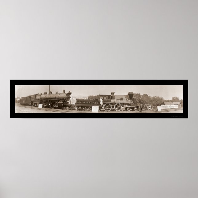 Evolution des Fotos Züge 1913 Poster (Vorne)