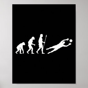 Evolution des Fußballtorwart-Fußball-Torwarts Poster