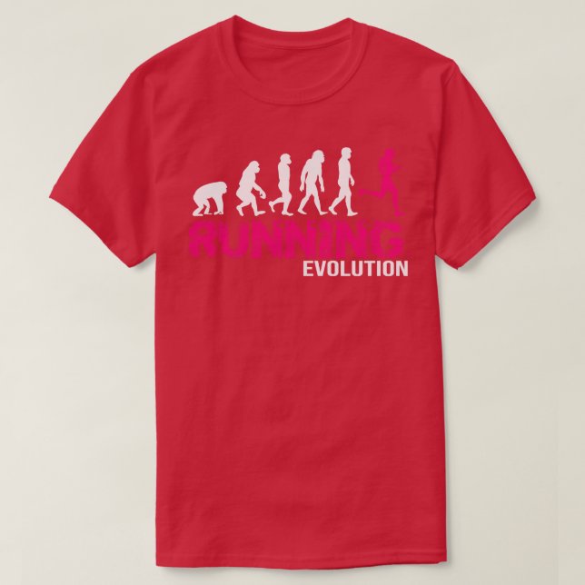 Evolution des Geschenks für Running Girls Runners  T-Shirt (Design vorne)