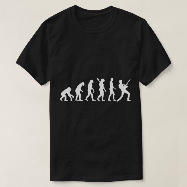 Evolution des Gitarrenspielers Affe Klassischer T  T-Shirt (Design vorne)