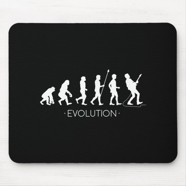 Evolution des Gitarrist Shirts, Rock Music Gitarre Mousepad (Vorne)
