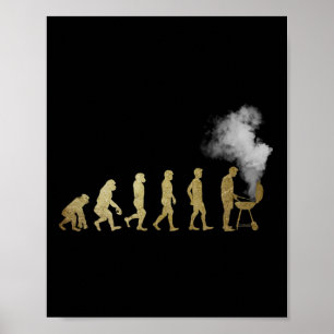 Evolution des Grillmeisters - Grillgeschenke - ich Poster