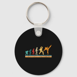 Evolution des Karate - Kampfsporttrainer Karateka Schlüsselanhänger