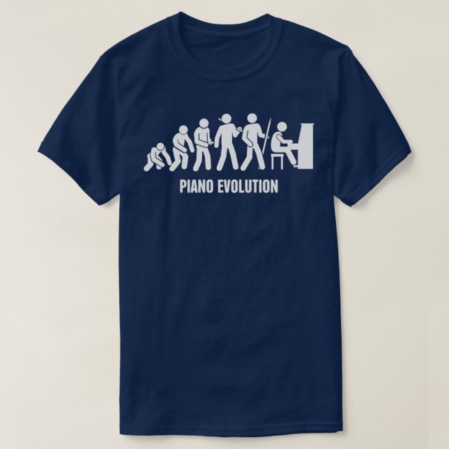 Evolution des Klavierspielers T-Shirt (Design vorne)