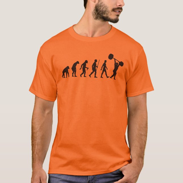 Evolution des Mannes - Weightlifter T-Shirt (Vorderseite)