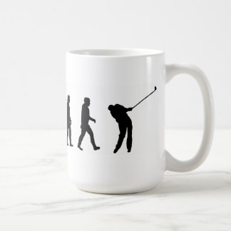 Evolution des Manngolf-Golfspielergolf spielens Tasse