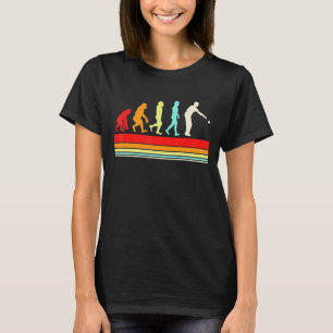 Evolution des Menschen Bocce Retro Vintage Stil B T-Shirt