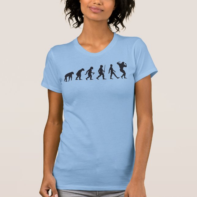 Evolution des Menschen - Bodybuilder T-Shirt (Vorderseite)
