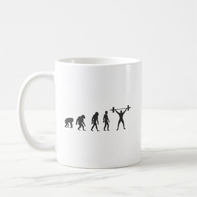 Evolution des Menschen Kaffeetasse (Links)