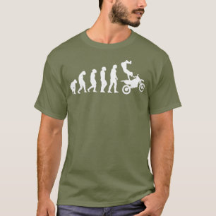 Evolution des Menschen nach Motocross Funny DT Bik T-Shirt