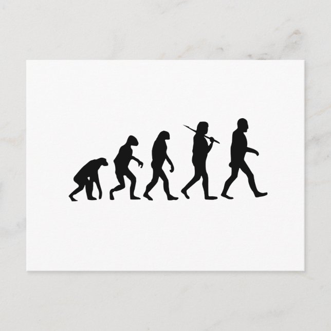 Evolution des Menschen Postkarte (Vorderseite)