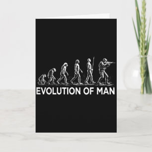 Evolution des Menschen Soldat Militär Vintage-Graf Karte