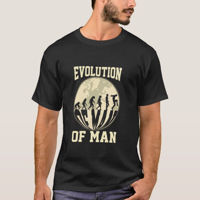 Evolution des Menschen T-Shirt (Vorderseite)