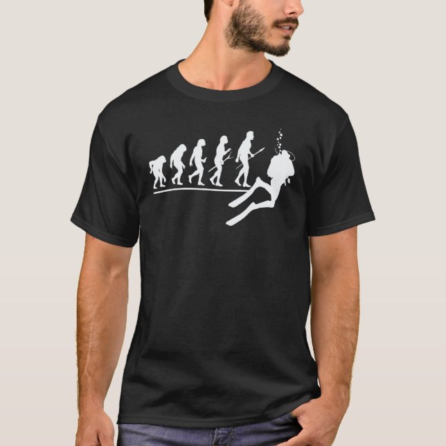 Evolution Des Menschen Taucher Evolution Tauchen T-Shirt (Vorderseite)