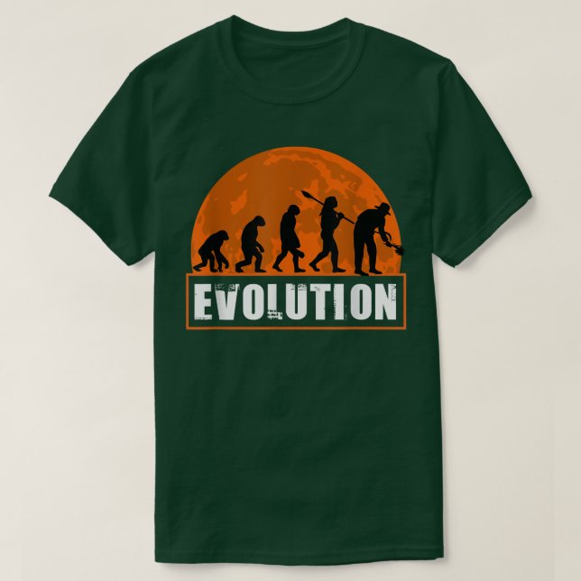 Evolution des menschlichen Bauern Funny Bauer Evol T-Shirt (Design vorne)
