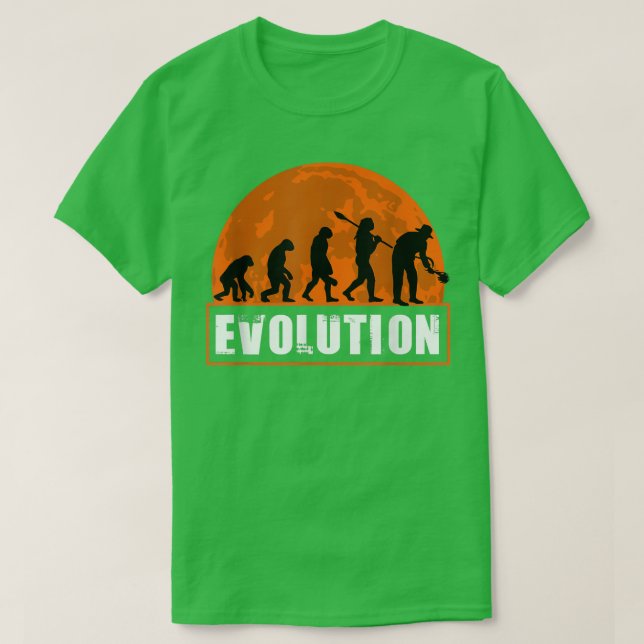 Evolution des menschlichen Bauern Funny Bauer Evol T-Shirt (Design vorne)