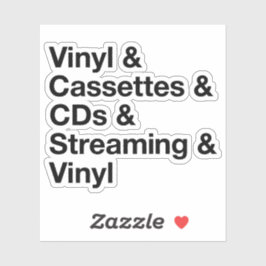 Evolution des Musik-Stickers Aufkleber