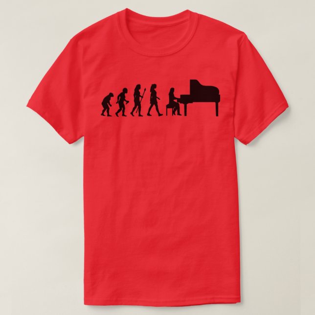 Evolution des Pianisten T-Shirt (Design vorne)