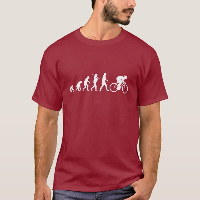 Evolution des Radfahrens T-Shirt (Vorderseite)