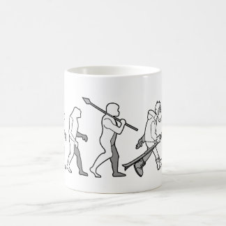 Evolution des Schneinternatsschülers Kaffeetasse