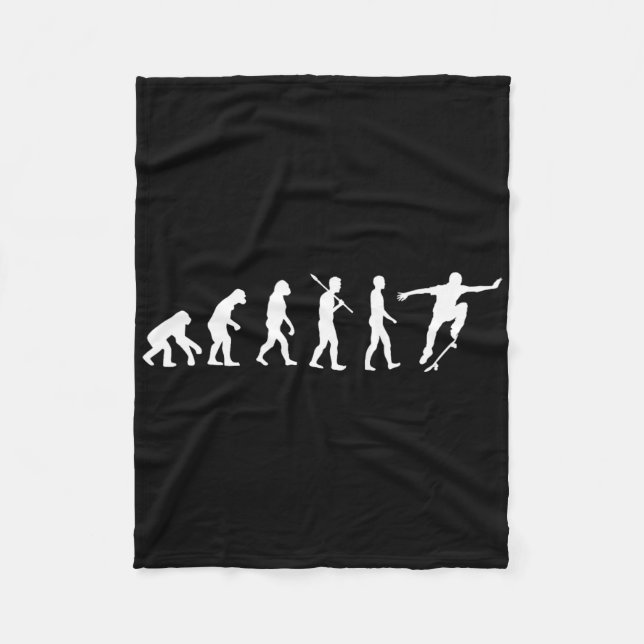Evolution des Skateboarders - Skateboarding-Gesche Fleecedecke (Vorderseite)