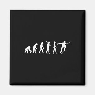 Evolution des Skateboardfahrers - Skateboarding-Ge Magnet
