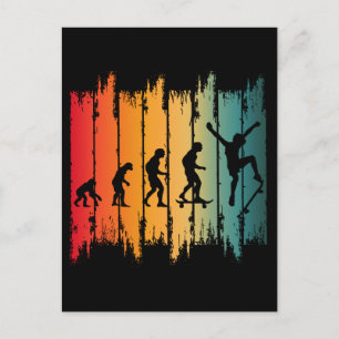 Evolution des Skateboarding-Skaters Postkarte