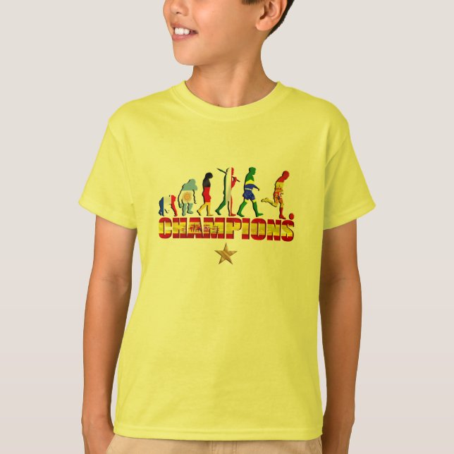 Evolution des spanischen Fußball T-Shirt (Vorderseite)