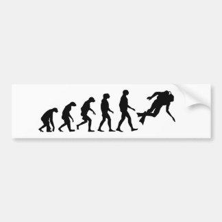 Evolution des Sporttauchens Autoaufkleber