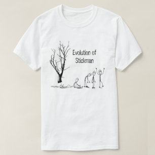 Evolution des Stickman Basic-T - Shirt