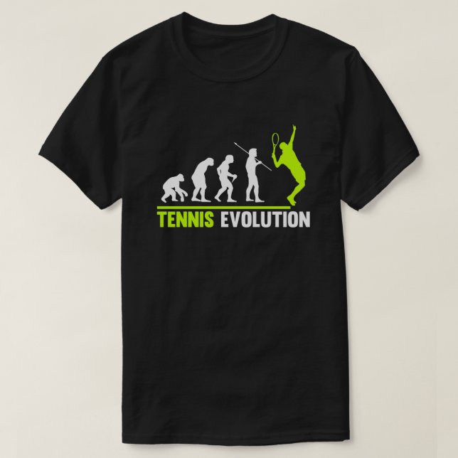 Evolution des Tennisplatzes T-Shirt (Design vorne)