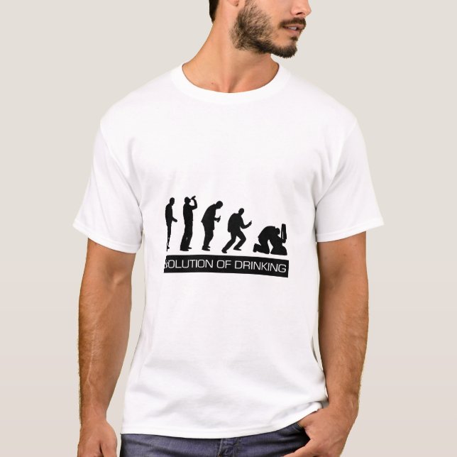 Evolution des Trinkens T-Shirt (Vorderseite)