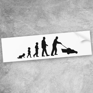 Evolution des Vaters - Lustiger Aufkleber für Dad Autoaufkleber