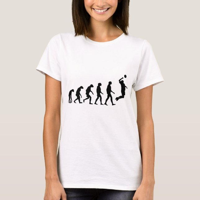Evolution des Volleyballs T-Shirt (Vorderseite)