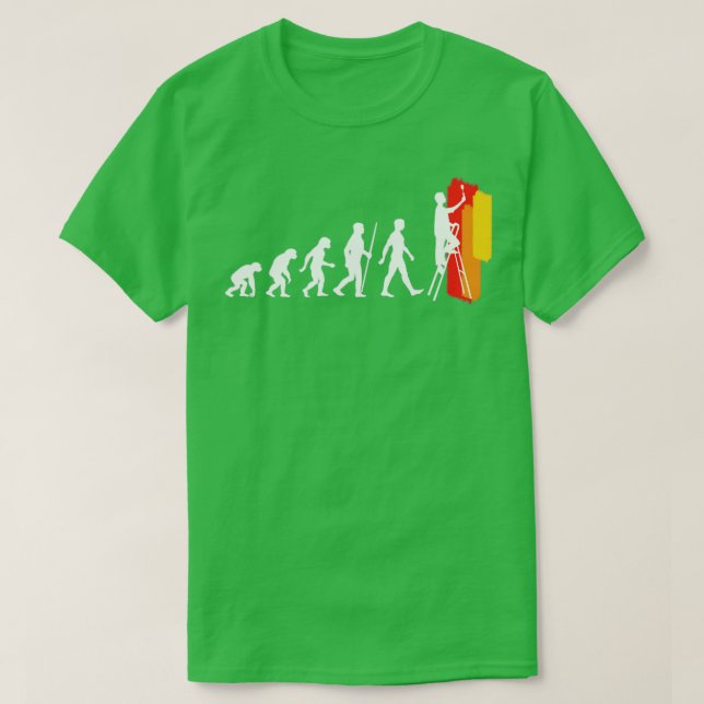 Evolution Design für Maler und Lackierer T-Shirt (Design vorne)