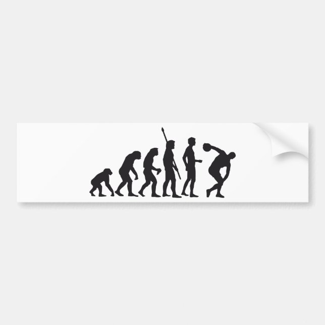 evolution discus thrower autoaufkleber (Vorne)