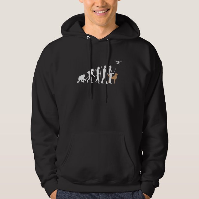 Evolution Drohne   Drohnen Hund Hoodie (Vorderseite)