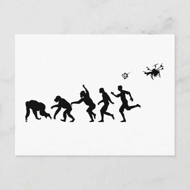 Evolution Droned Postkarte (Vorderseite)