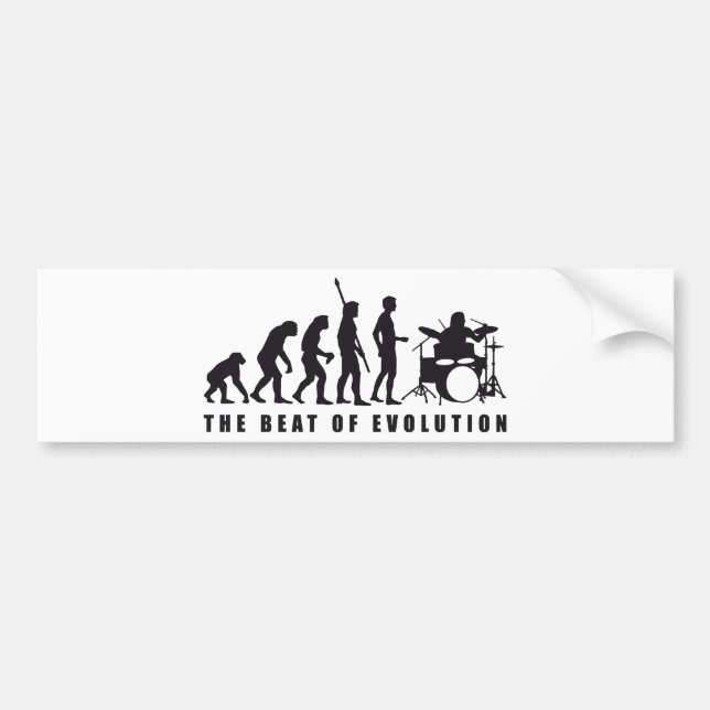 evolution drummer autoaufkleber (Vorne)