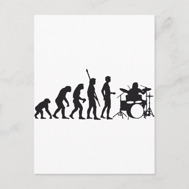 Evolution Drummer Postkarte (Vorderseite)