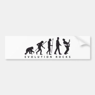 evolution e-guitar rock autoaufkleber