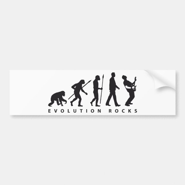 evolution e-guitar rock autoaufkleber (Vorne)